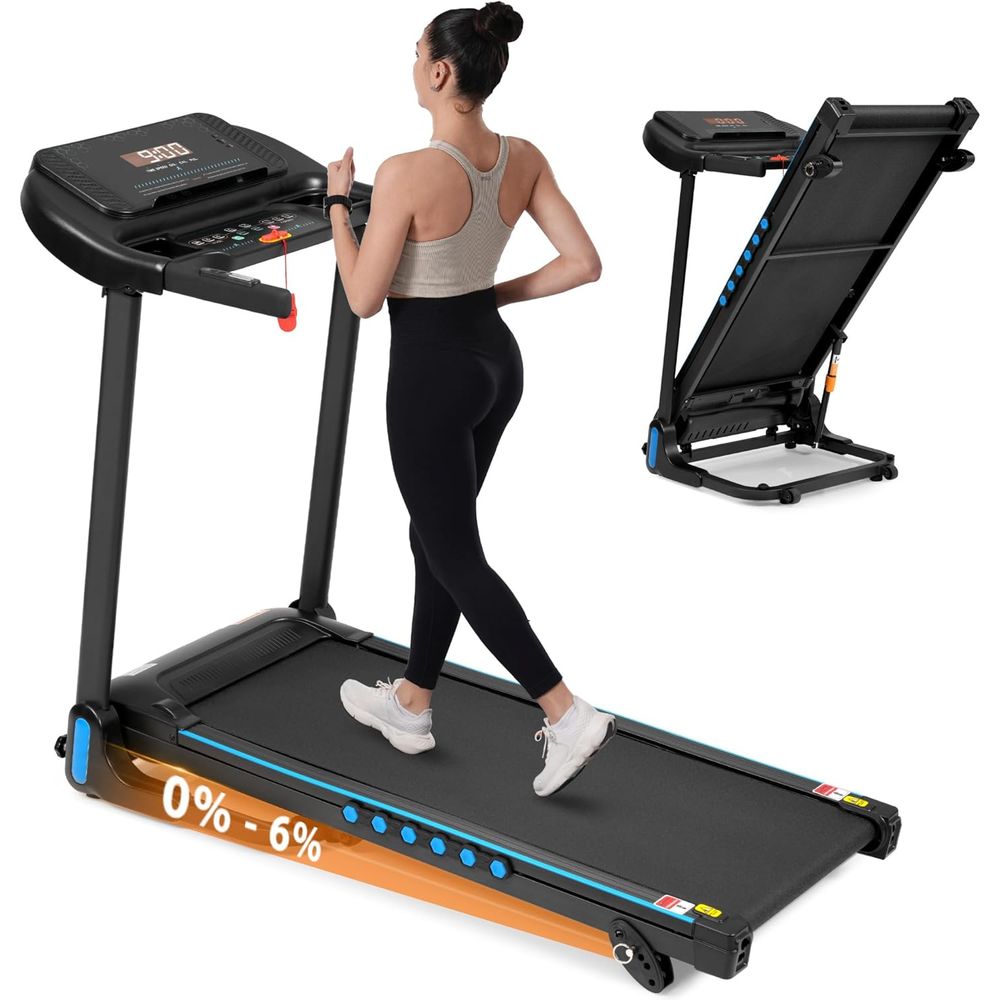 Treadmill Home Gym - Multi-Functional Incline Treadmill: 4-in-1, 6% Grade,