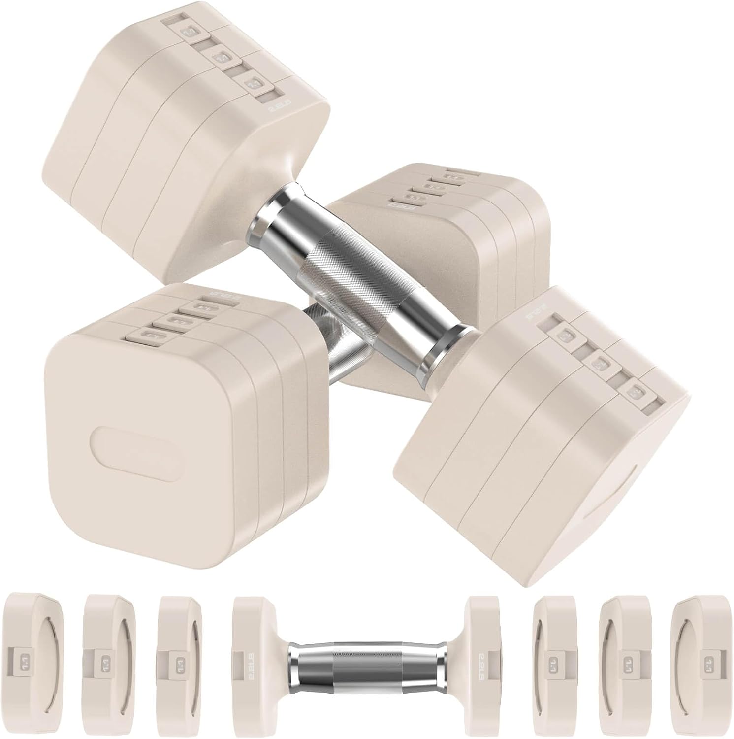 Home Gym Set - Adjustable Dumbbells Set, 22LB 26.4LB 30.8LB,