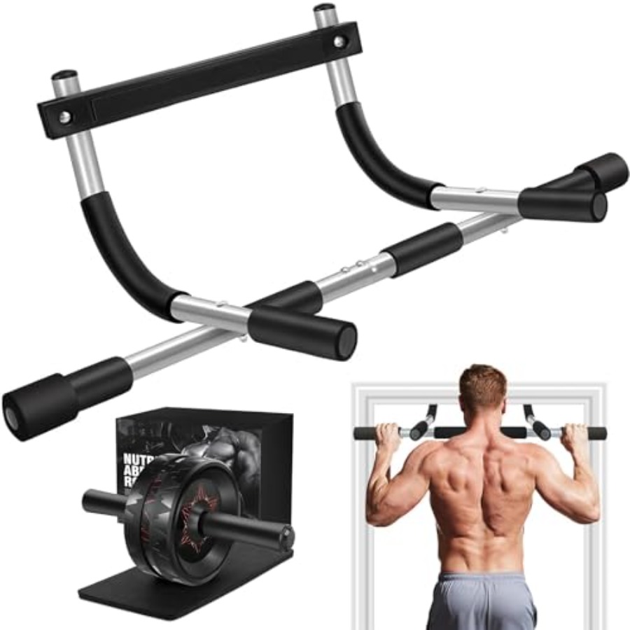 Ab Roller Wheel - Home Gym Workout Set Doorway Pull