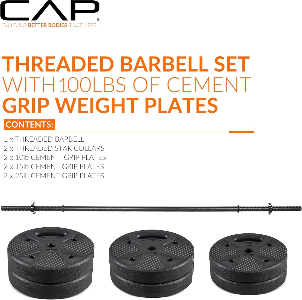 CAP Threaded Barbell Set with  – Home Gym Set Bewertung und Preis