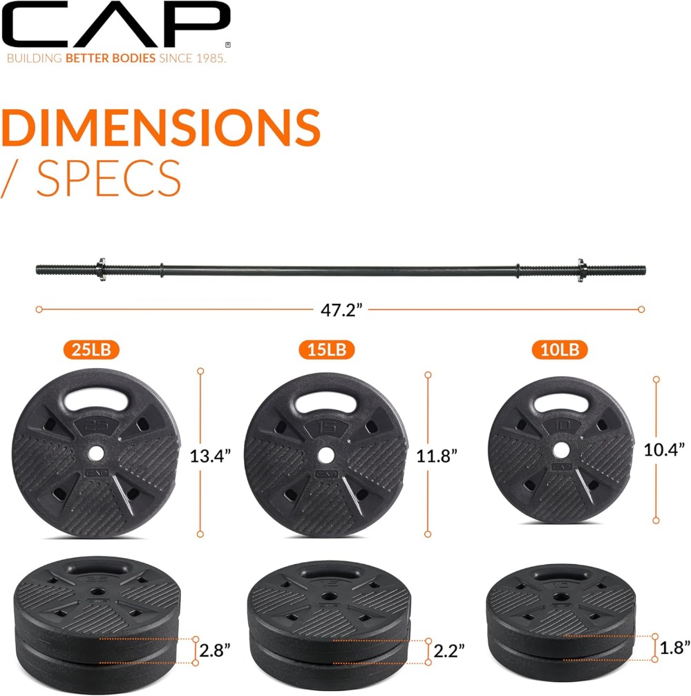 CAP Threaded Barbell Set with  – Home Gym Set Bewertung und Preis