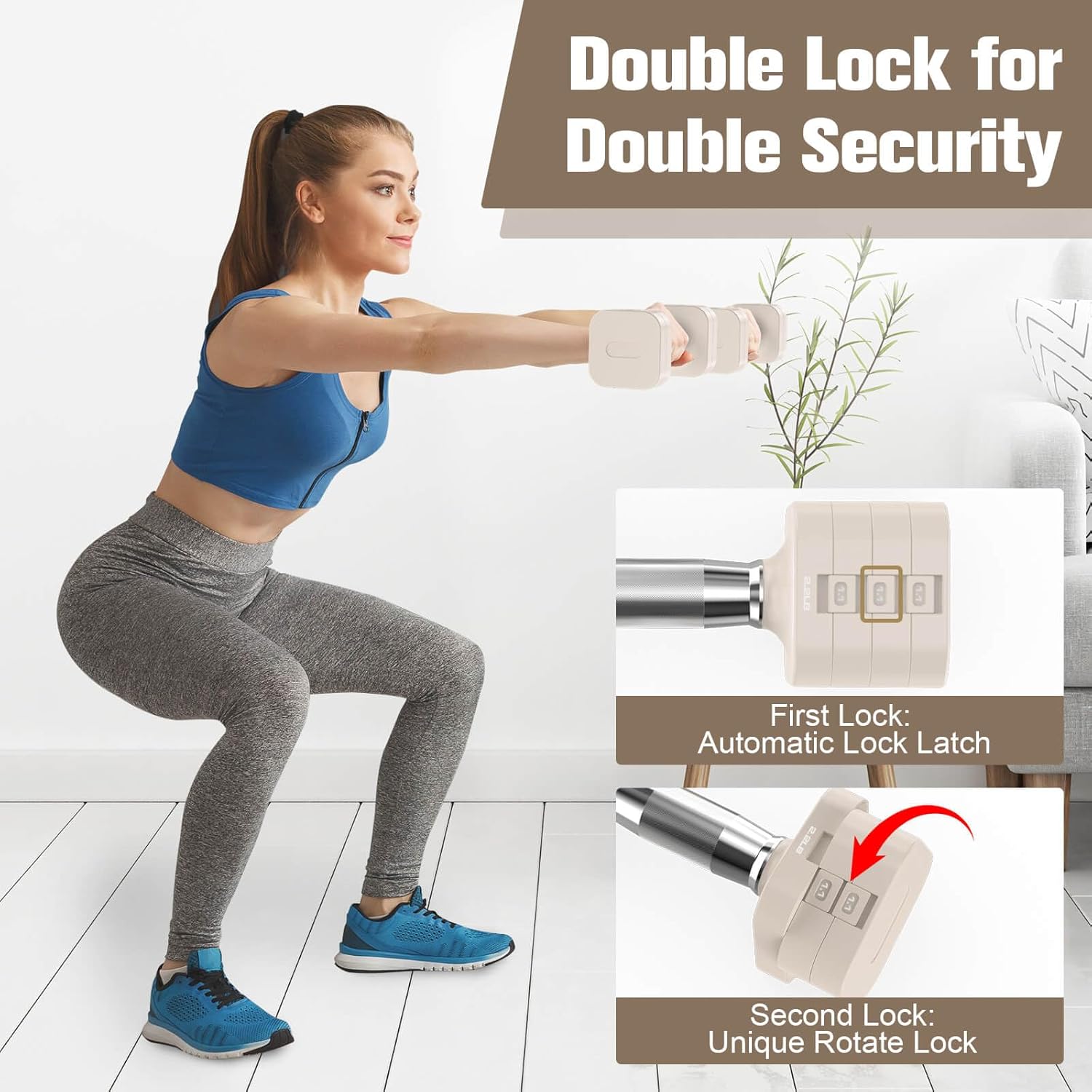 Adjustable Dumbbells Set, 22LB – Home Gym Set Bewertung und Preis