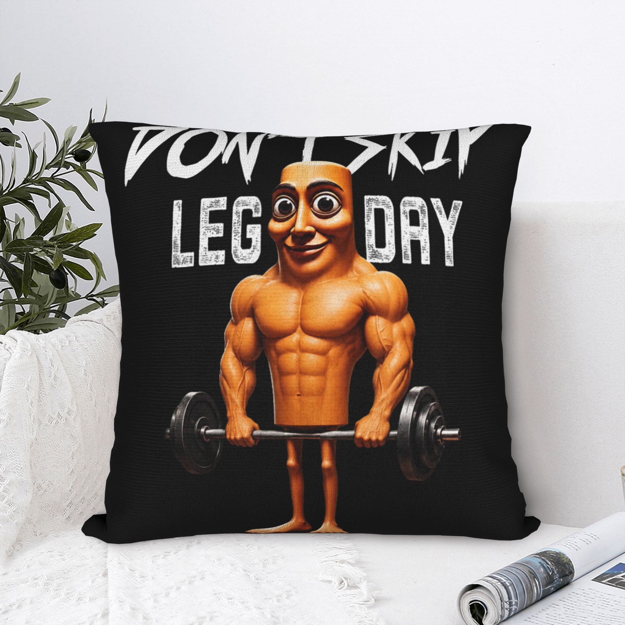 Pillow Case Don't Skip Leg Day – Home Gym Leg Day Bewertung und Preis