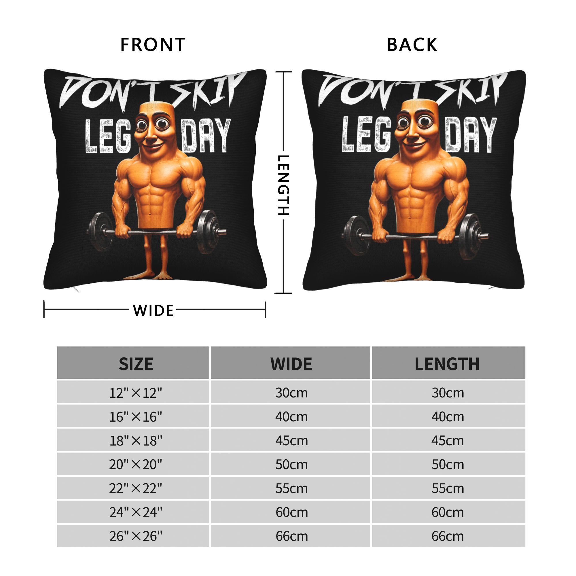 Pillow Case Don't Skip Leg Day – Home Gym Leg Day Bewertung und Preis