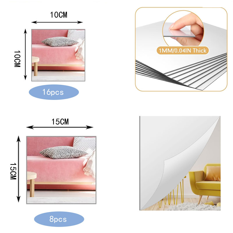 8/16pcs1mm Self Adhesive Mirro – Home Gym Reviews Bewertung und Preis