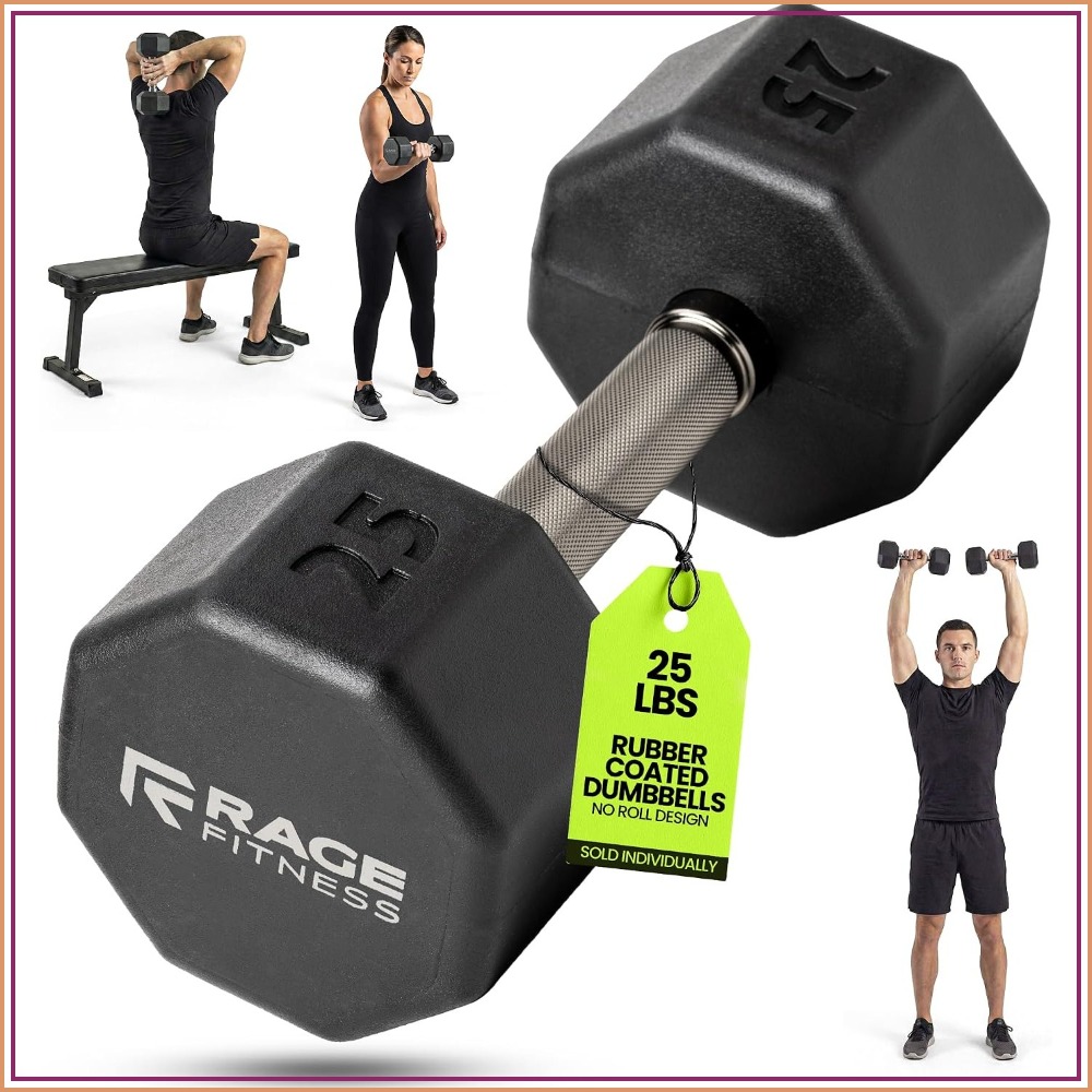Rubber Coated Dumbbells - No R – Home Gym Usa Bewertung und Preis