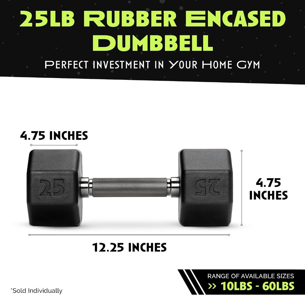 Rubber Coated Dumbbells - No R – Home Gym Usa Bewertung und Preis