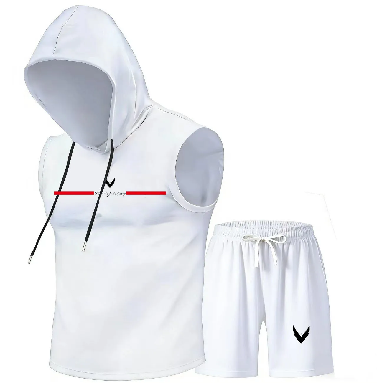 Men's hooded vest set sleevele – Home Gym Set Bewertung und Preis
