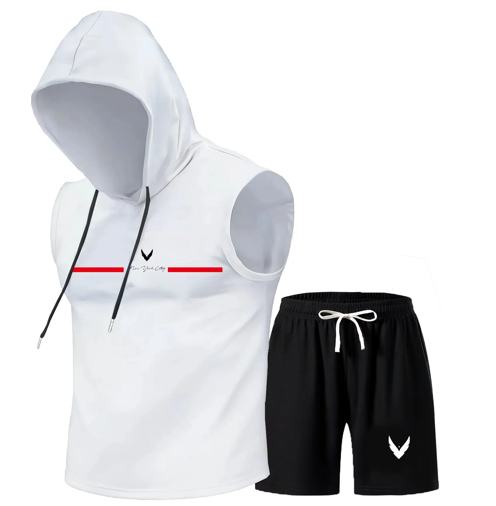 Men's hooded vest set sleevele – Home Gym Set Bewertung und Preis