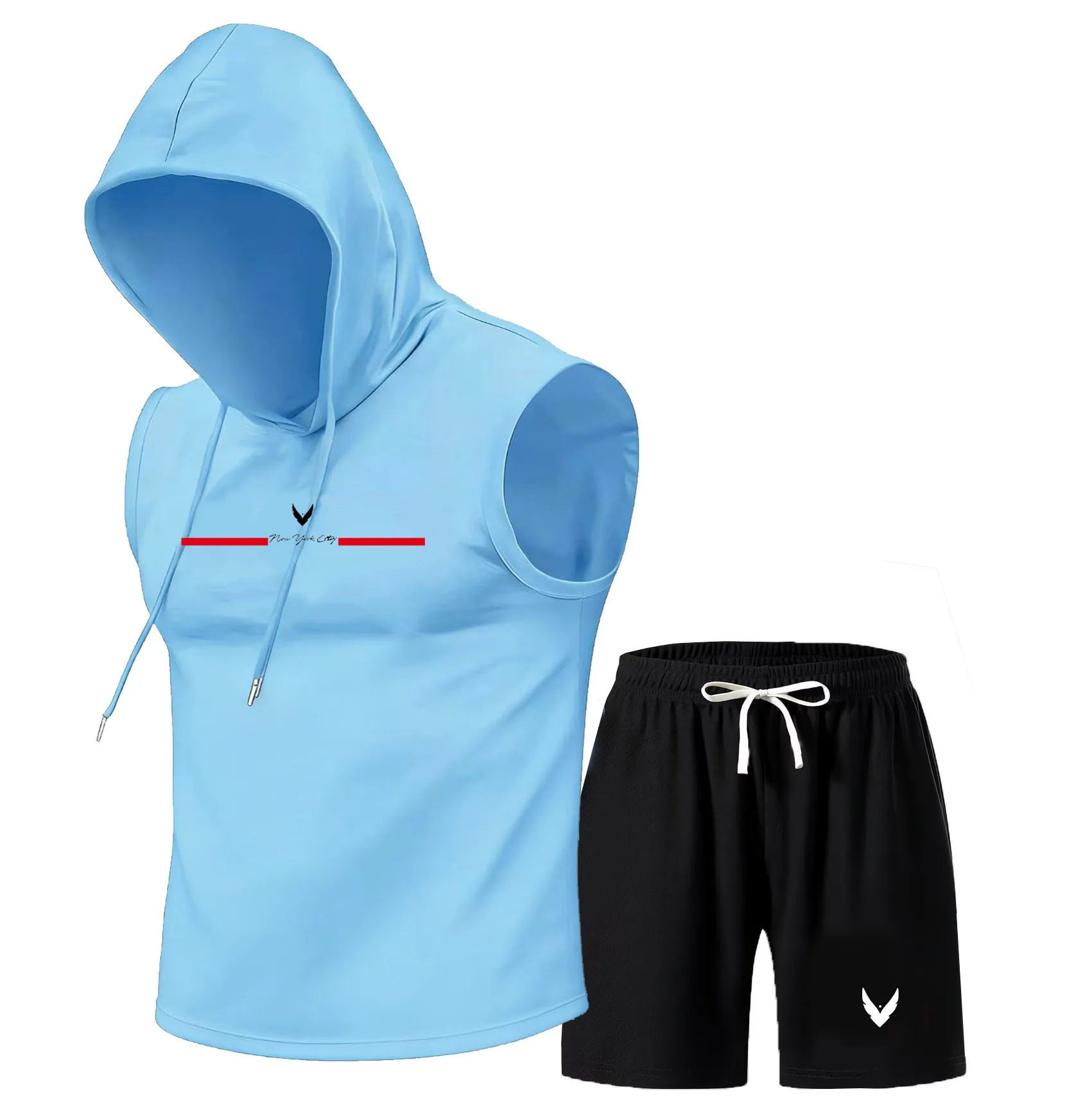 Men's hooded vest set sleevele – Home Gym Set Bewertung und Preis