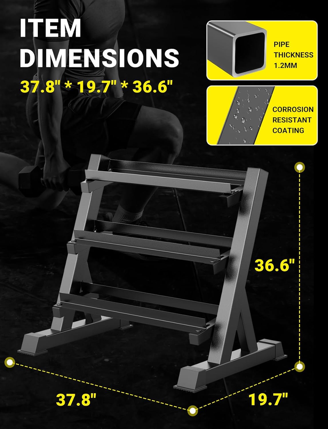 Home Gym Dumbbell Rack, 3 & 5  – Home Gym Usa Bewertung und Preis